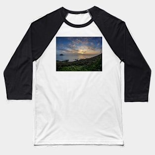 Wembury Point Sunset Baseball T-Shirt